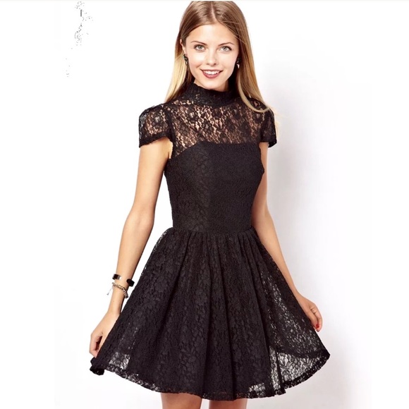 asos black prom dress